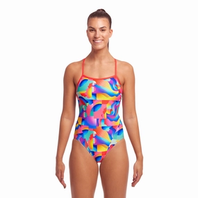 Funkita Radar Rage Ladies Single Strap One Piece Swimsuit swim training suits women, performance one piece swimsuits