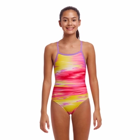 Funkita Sailor Delight Tie Me Tight Girls Swimsuit swim training suits women, performance one piece swimsuits
