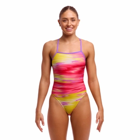 Funkita Sailor Delight Tie Me Tight Ladies Swimsuit swim training suits women, performance one piece swimsuits