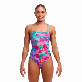 Funkita Snap That Single Strap Ladies Swimsuit swim training suits women, performance one piece swimsuits