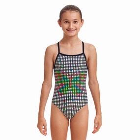 Funkita Snow Flyer Strapped In Girls Swimsuit swim training suits women, performance one piece swimsuits