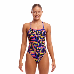 Funkita Spike Me Twisted Ladies Swimsuit swim training suits women, performance one piece swimsuits