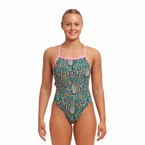 Funkita Spring Flight Tie Me Tight Ladies Swimsuit swim training suits women, performance one piece swimsuits
