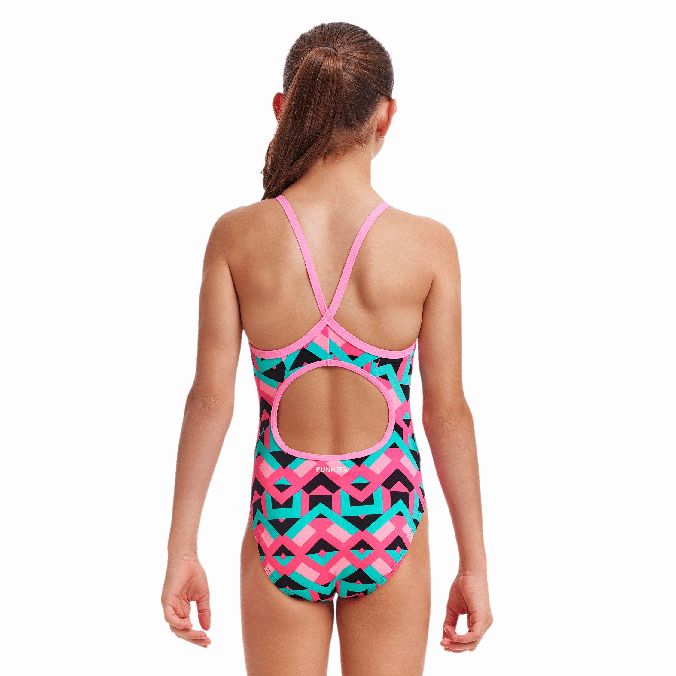 Funkita Square Stare Diamond Back Girls Swimsuit