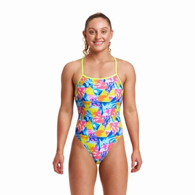 Funkita Swirl Stopper Tie Me Tight Ladies Swimsuit swim training suits women, performance one piece swimsuits