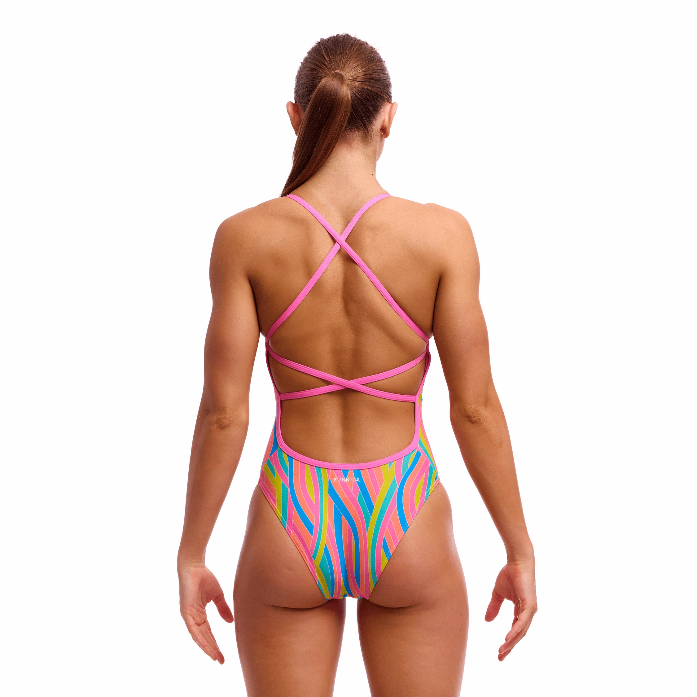 Funkita Swirly Straws Strapped In Ladies Swimsuit