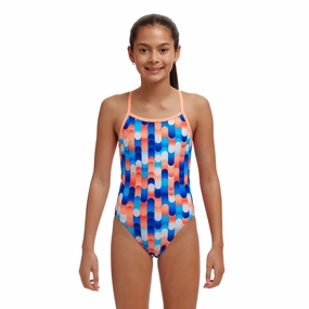 Funkita Tail End Single Strap Girls Swimsuit swim training suits women, performance one piece swimsuits