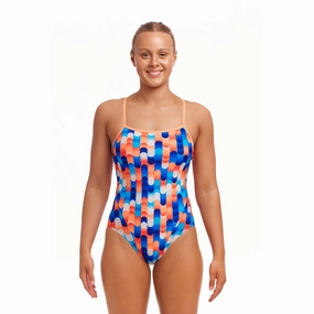 Funkita Tail End Single Strap Ladies Swimsuit swim training suits women, performance one piece swimsuits