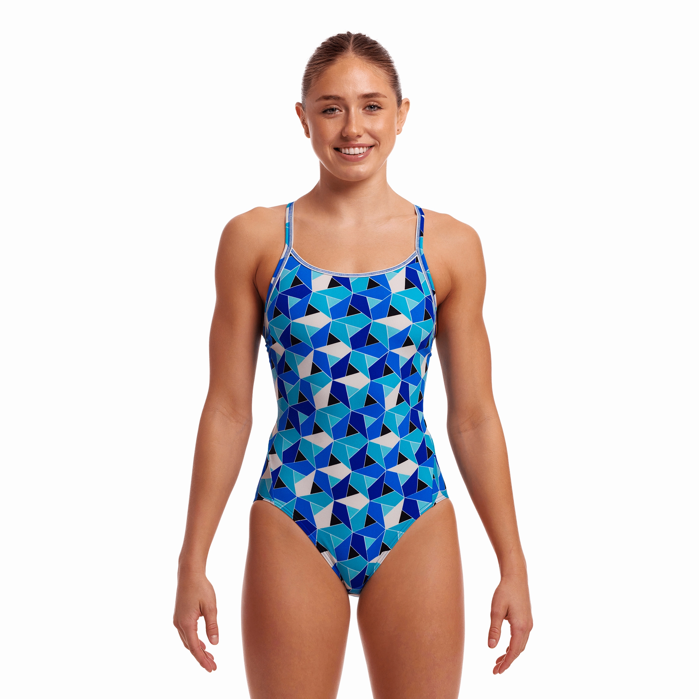 Funkita Tetra Tonic Diamond Back Ladies Swimsuit swim training suits women, performance one piece swimsuits