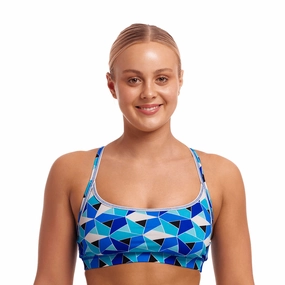 Funkita Tetra Tonic Ladies Swim Sports Top swim training suits women, performance one piece swimsuits