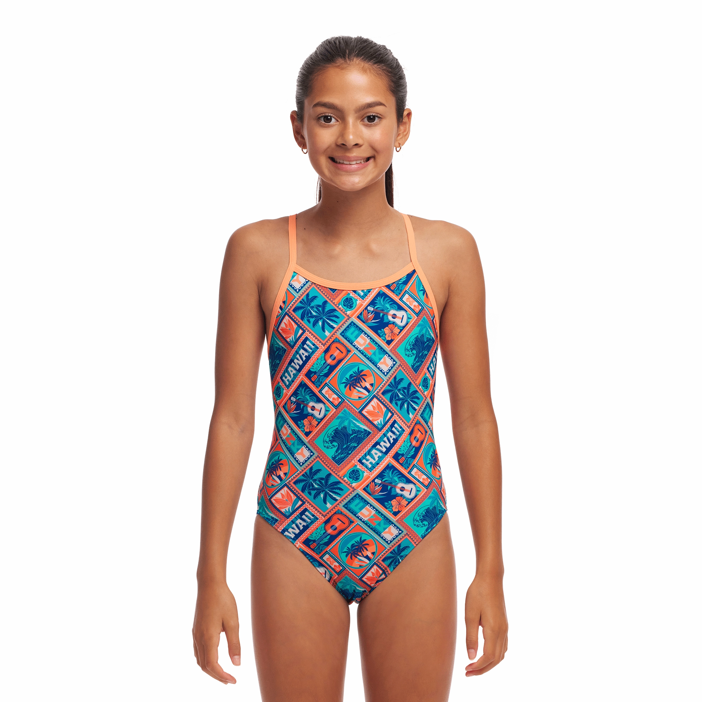 Funkita Tiki Tango Single Strap Girls Swimsuit swim training suits women, performance one piece swimsuits