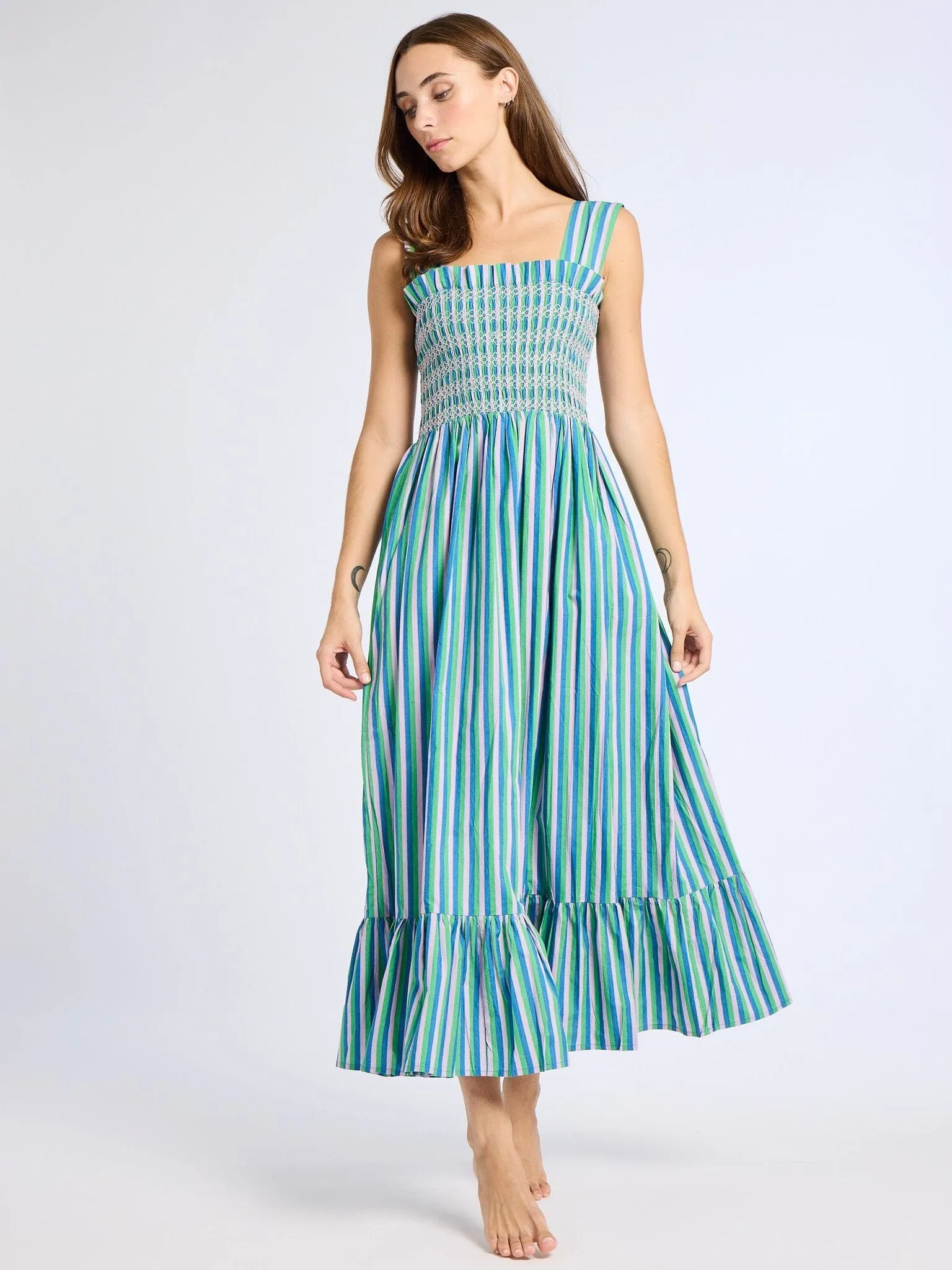 Garden Dress in Printemps Stripe
