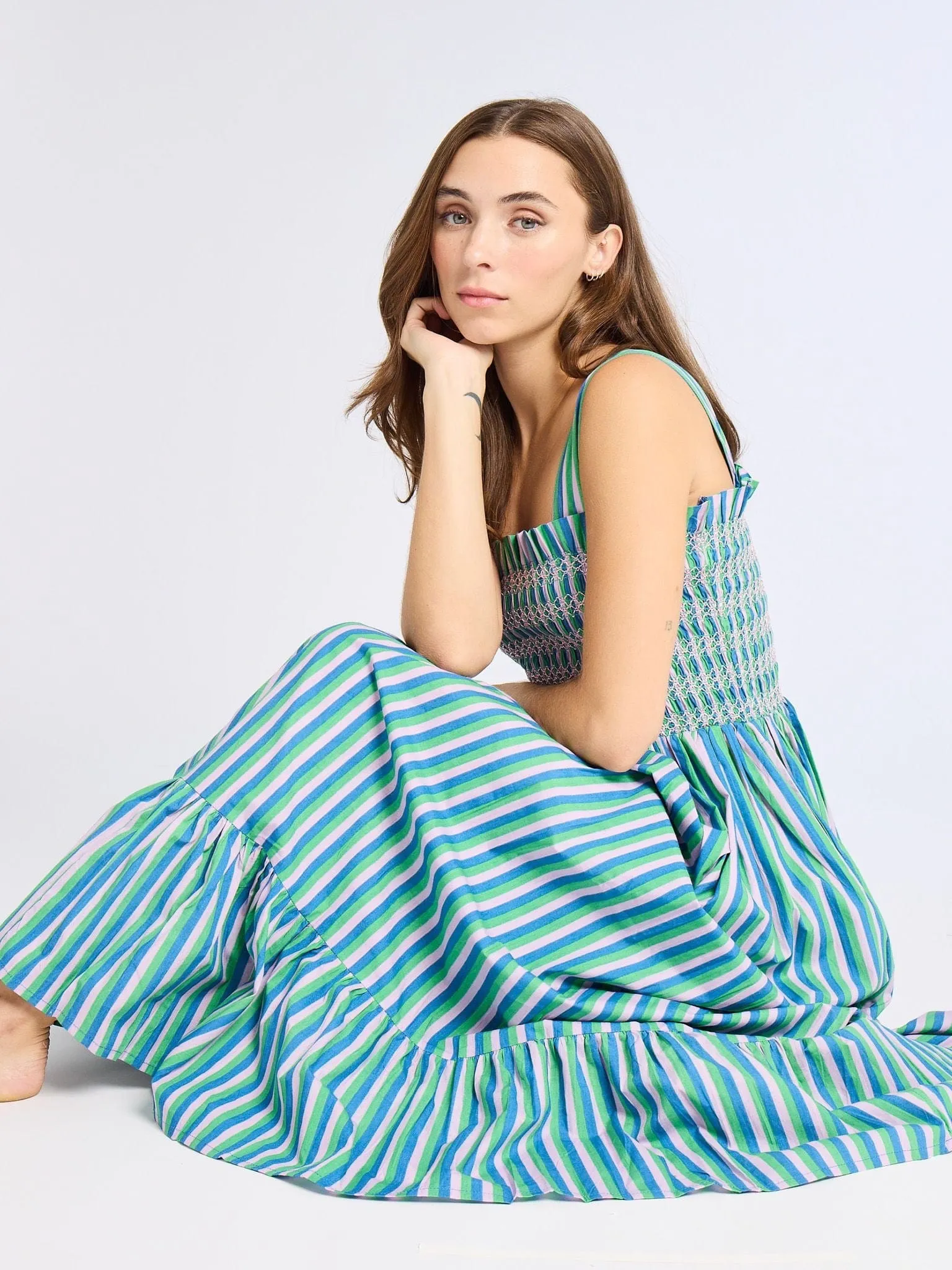 Garden Dress in Printemps Stripe
