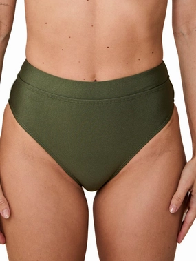Genevieve Shiny Bikini Bottom basic swimsuits for women, durable swimwear for ladies