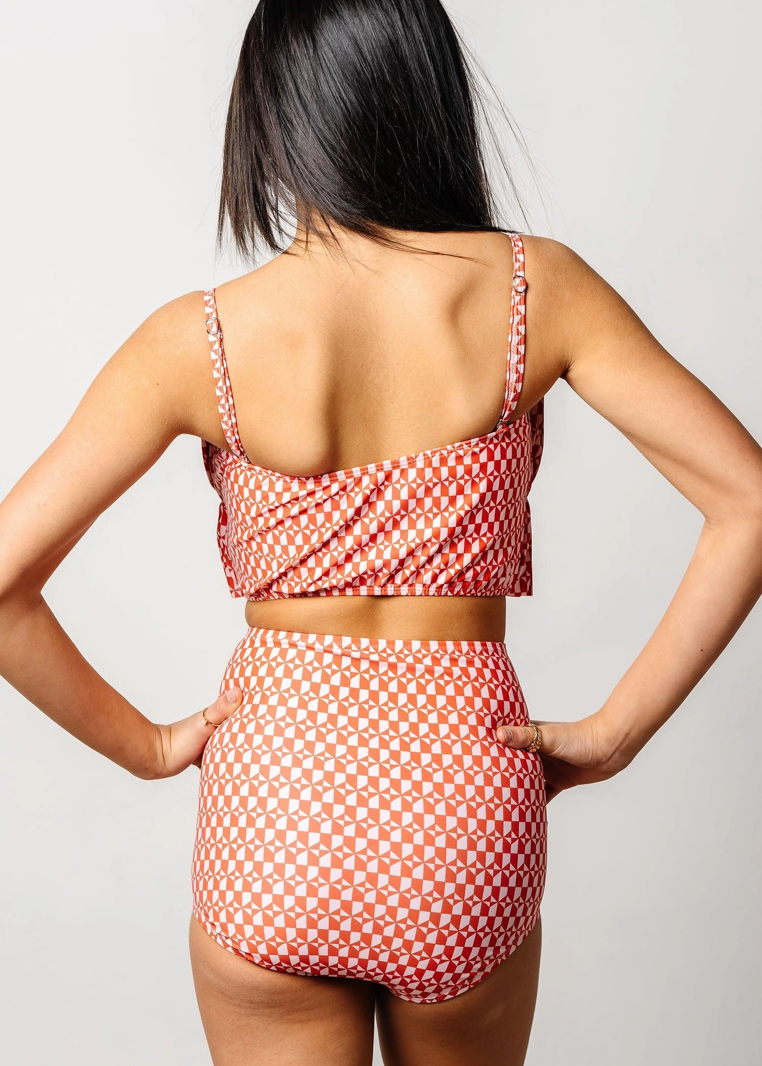 Geometric | Youth Down in Front Ruffle Bottoms