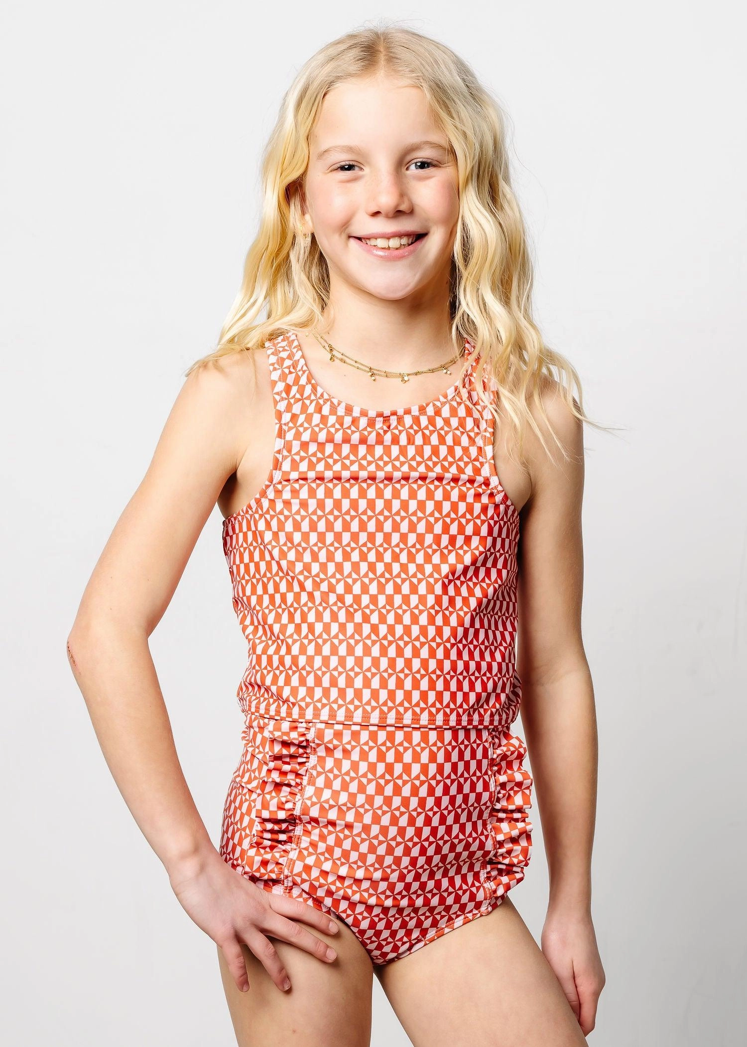 Geometric | Youth Racer Back Top