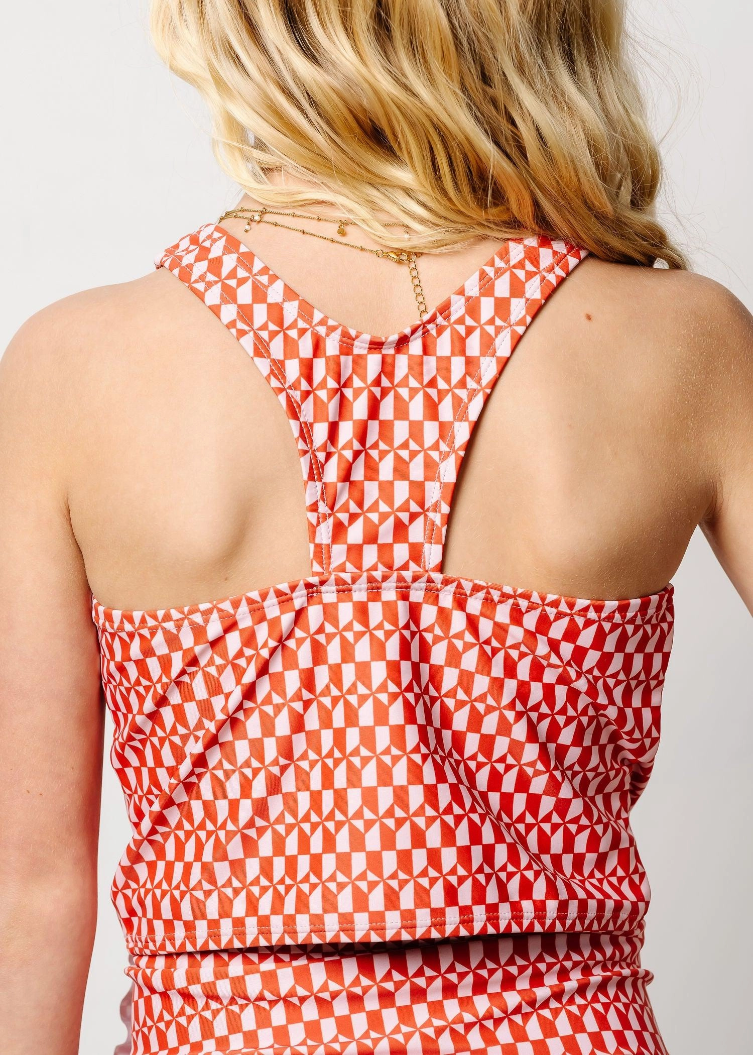 Geometric | Youth Racer Back Top