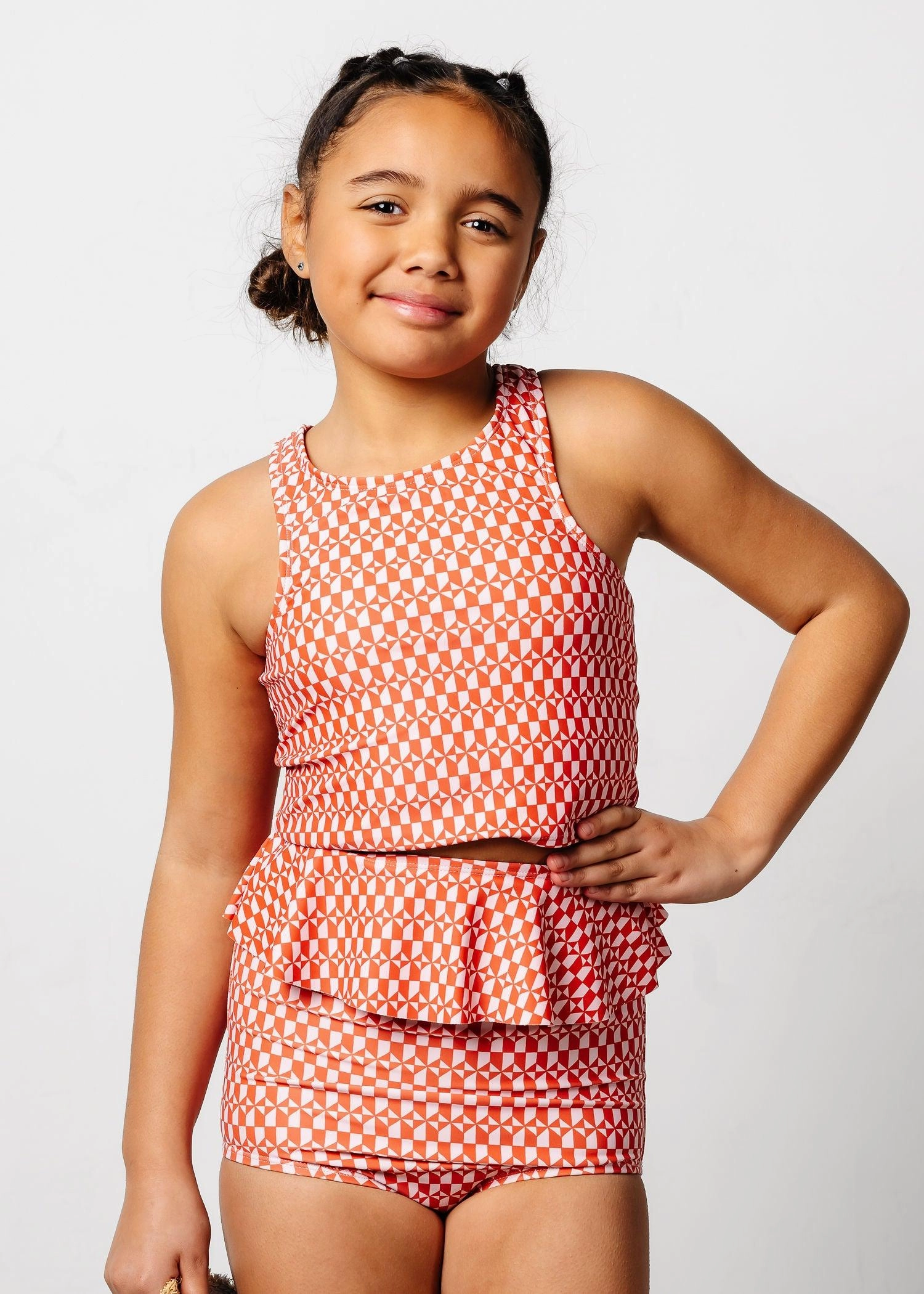 Geometric | Youth Racer Back Top