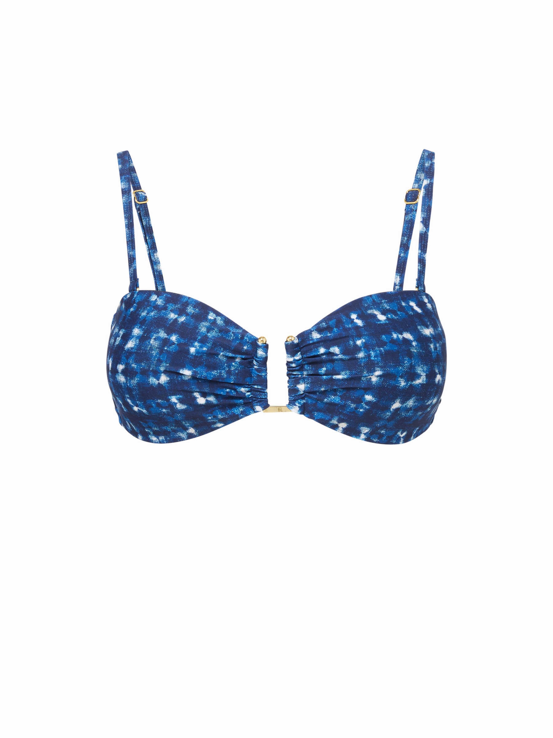 Gina Top In Denim Noir strapless swimwear tops, lightweight swim tops