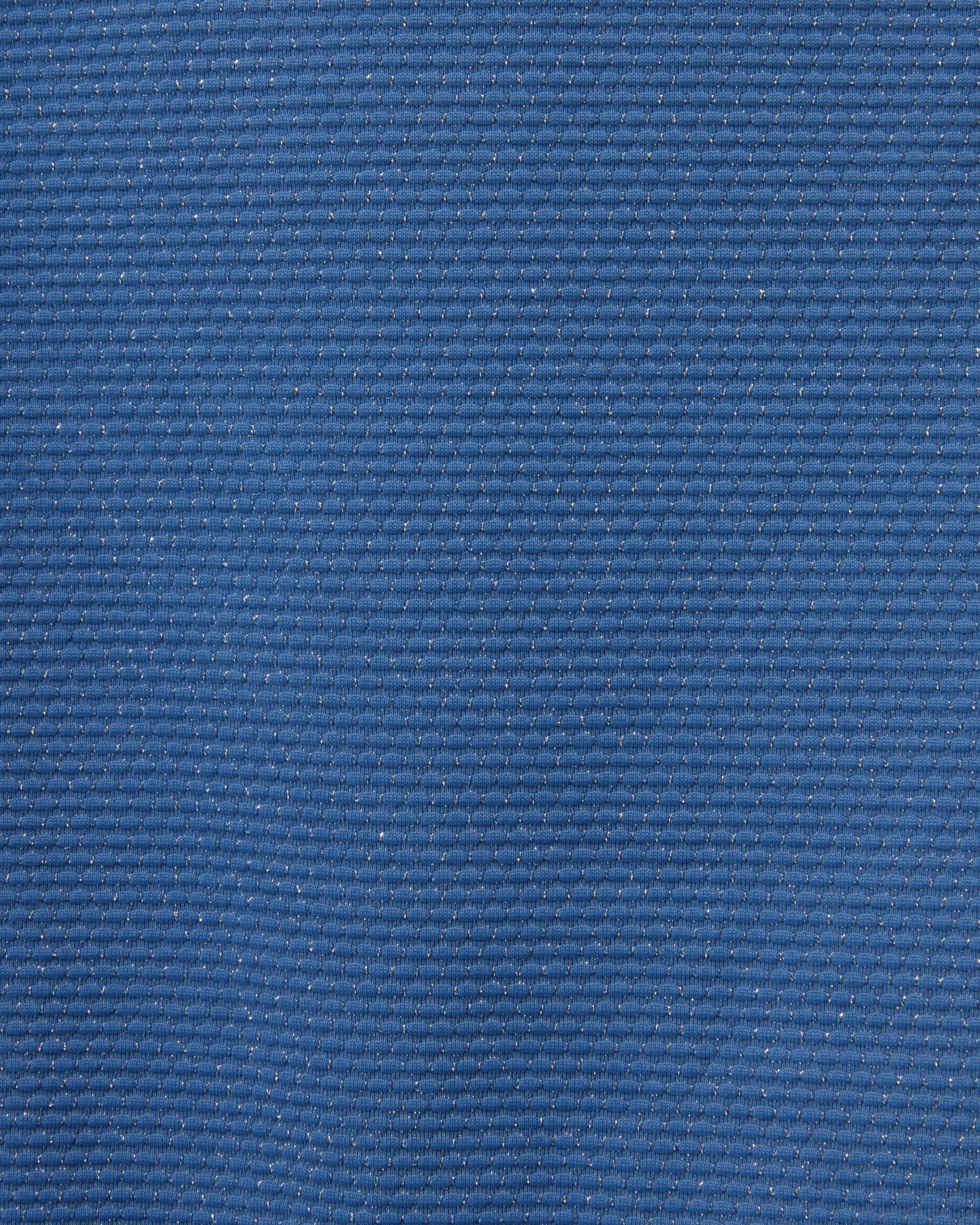 Gina Top In Steel Blue Metallic Pique