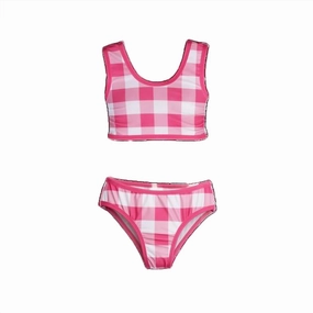 Girl's Buffalo Swim Suit In Pink Jam cute swimsuits for teen girls, modest teen swimwear