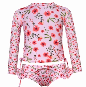 Girl's Shady Rash Guard In Blossom cute swimsuits for teen girls, modest teen swimwear