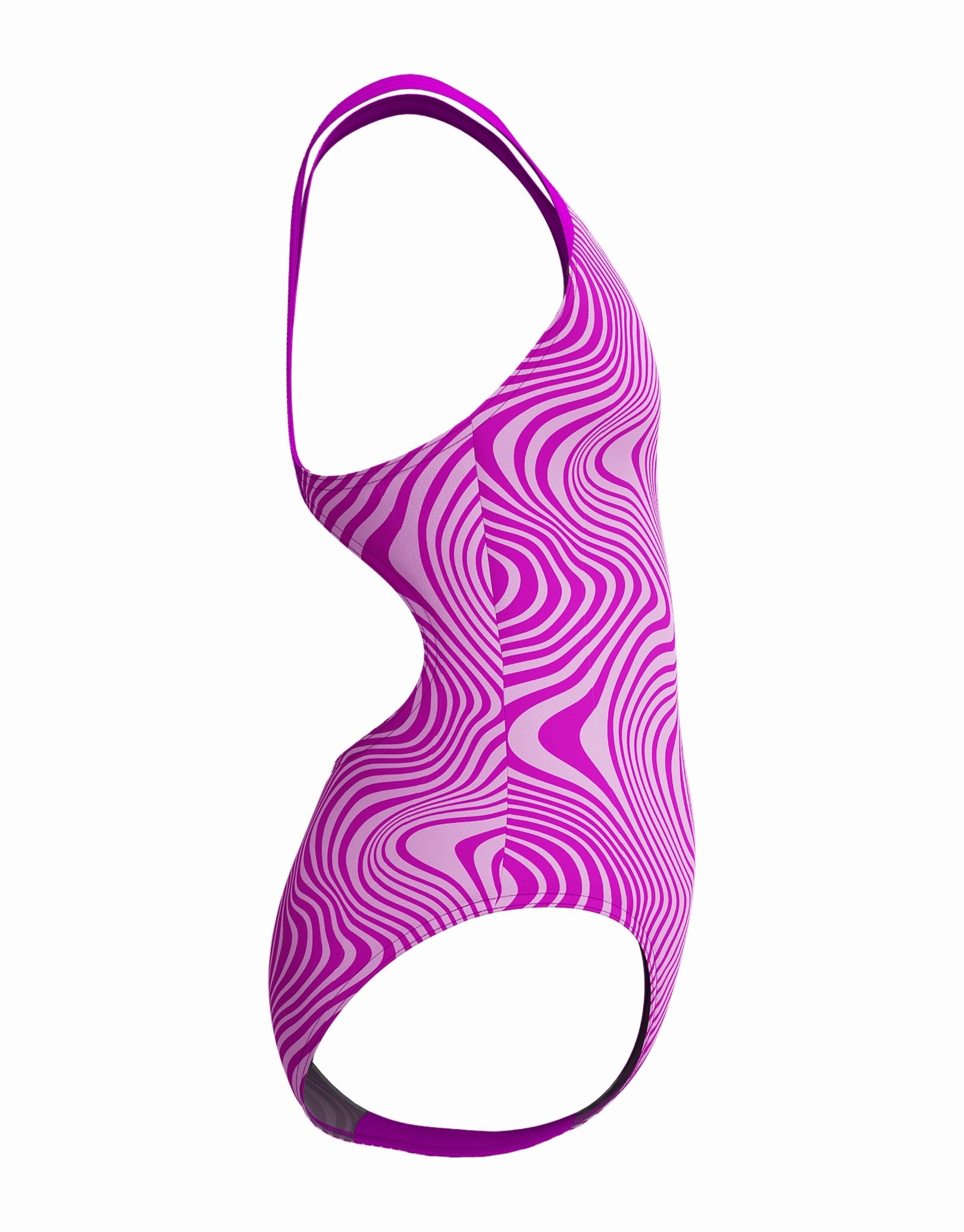 Girls Digital Allover Splashback Swimsuit - Pink