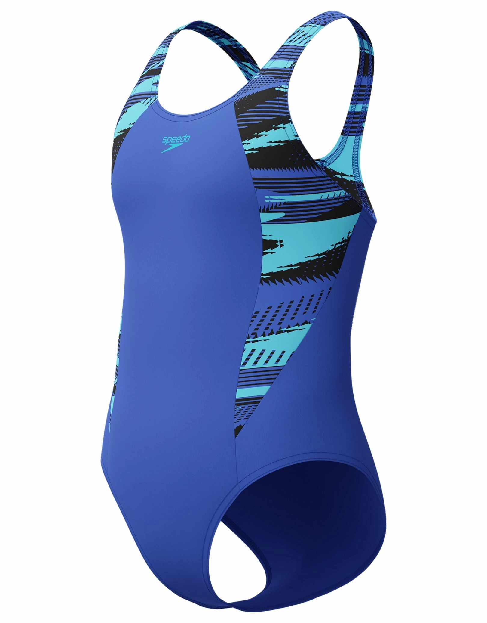 Girls Hyperboom Splice Muscleback Swimsuit - Blue