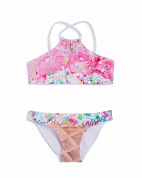 Girls Ice Cream Swimsuit In Pink cute swimsuits for teen girls, modest teen swimwear