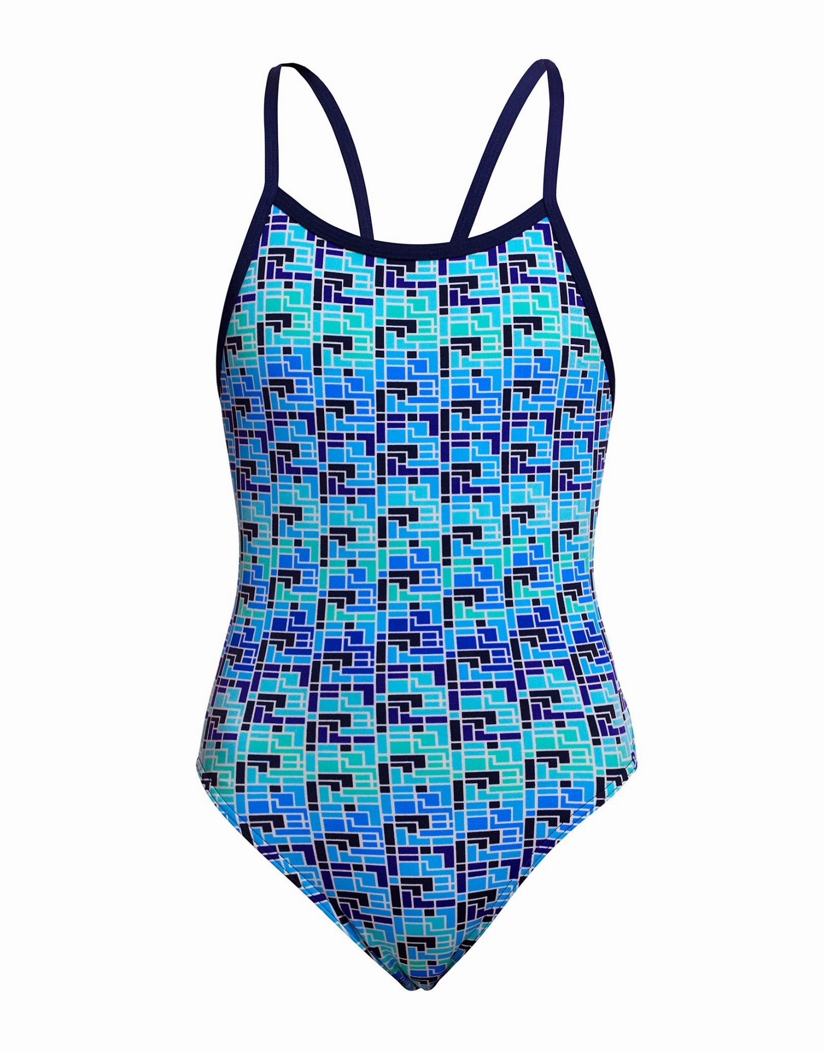 Girls Jack Stack Single Strap Swimsuit - Blue
