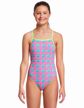 Girls Kiss Kiss Strapped In Swimsuit funkita womens swimsuits, funkita colorful swimwear