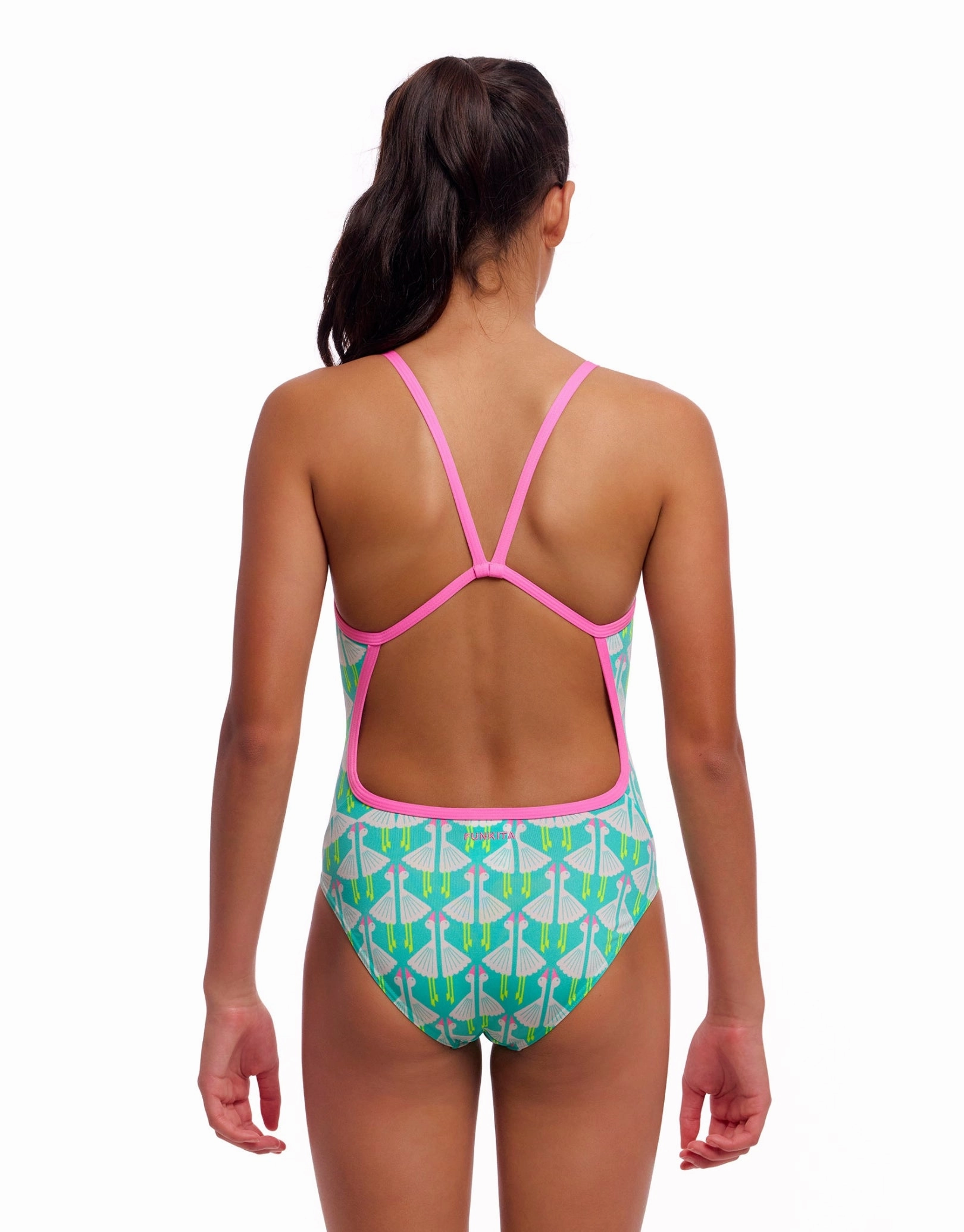 Girls Loose Goose Single Strap Swimsuit - Green