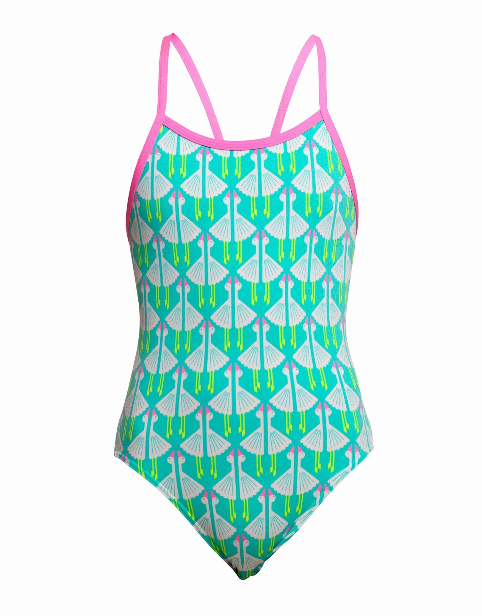 Girls Loose Goose Single Strap Swimsuit - Green