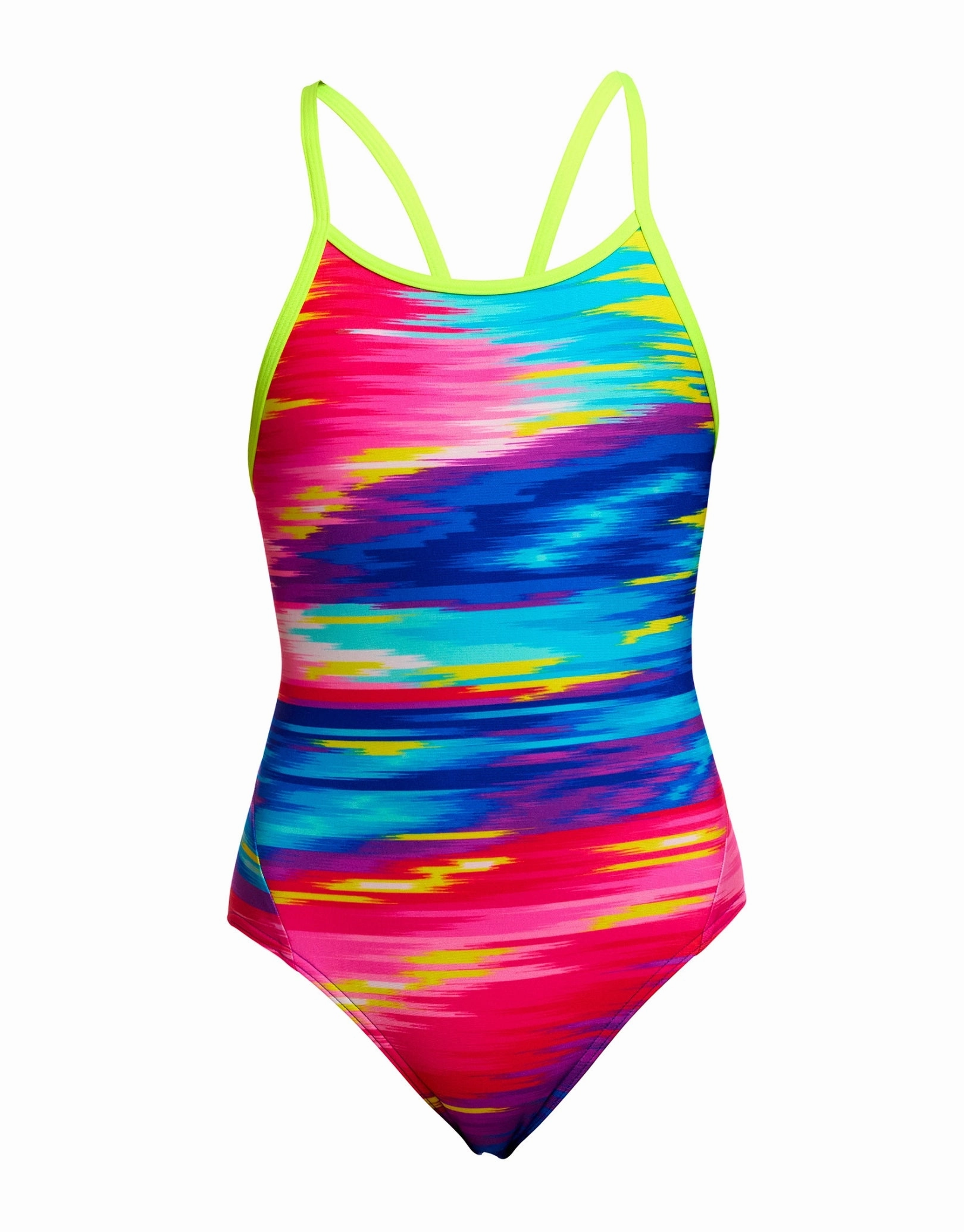 Girls Lost Ocean Diamond Back Swimsuit - Multi