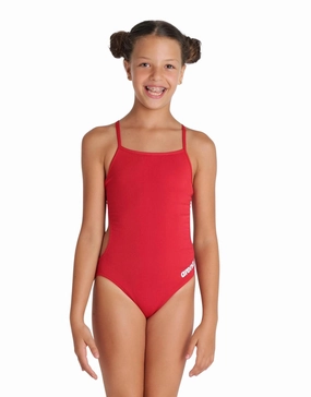 Girls Team Challenge Solid Swimsuit - Red/White arena swimwear for men, arena competitive swimsuits