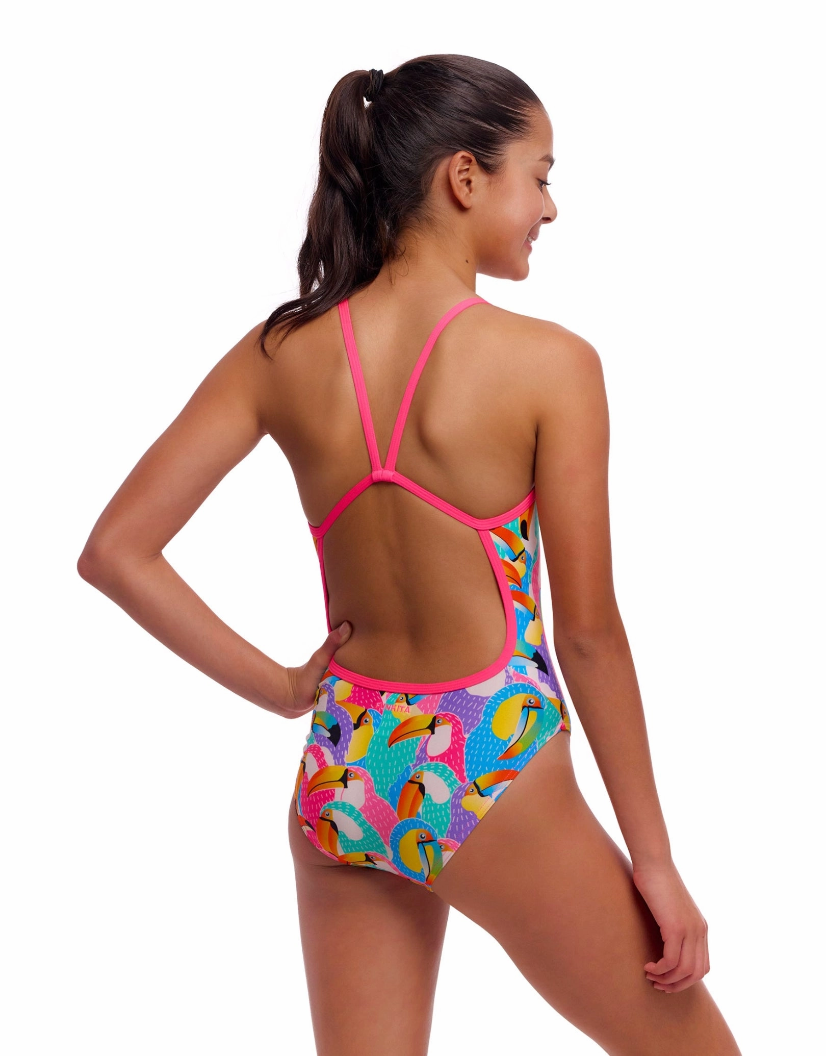 Girls Tou By Tou Single Strap Swimsuit - Multi