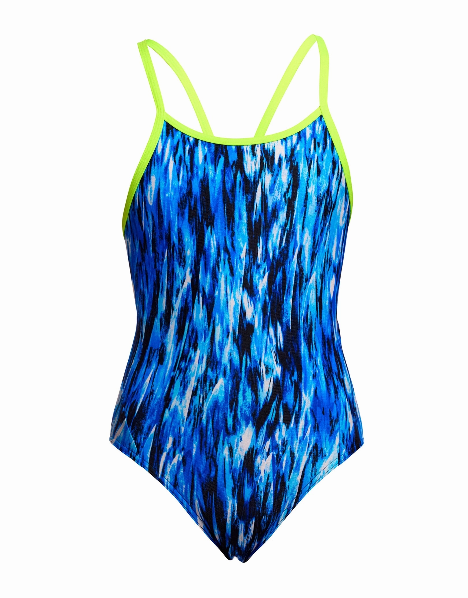Girls Wing Streak Diamond Back Swimsuit - Blue