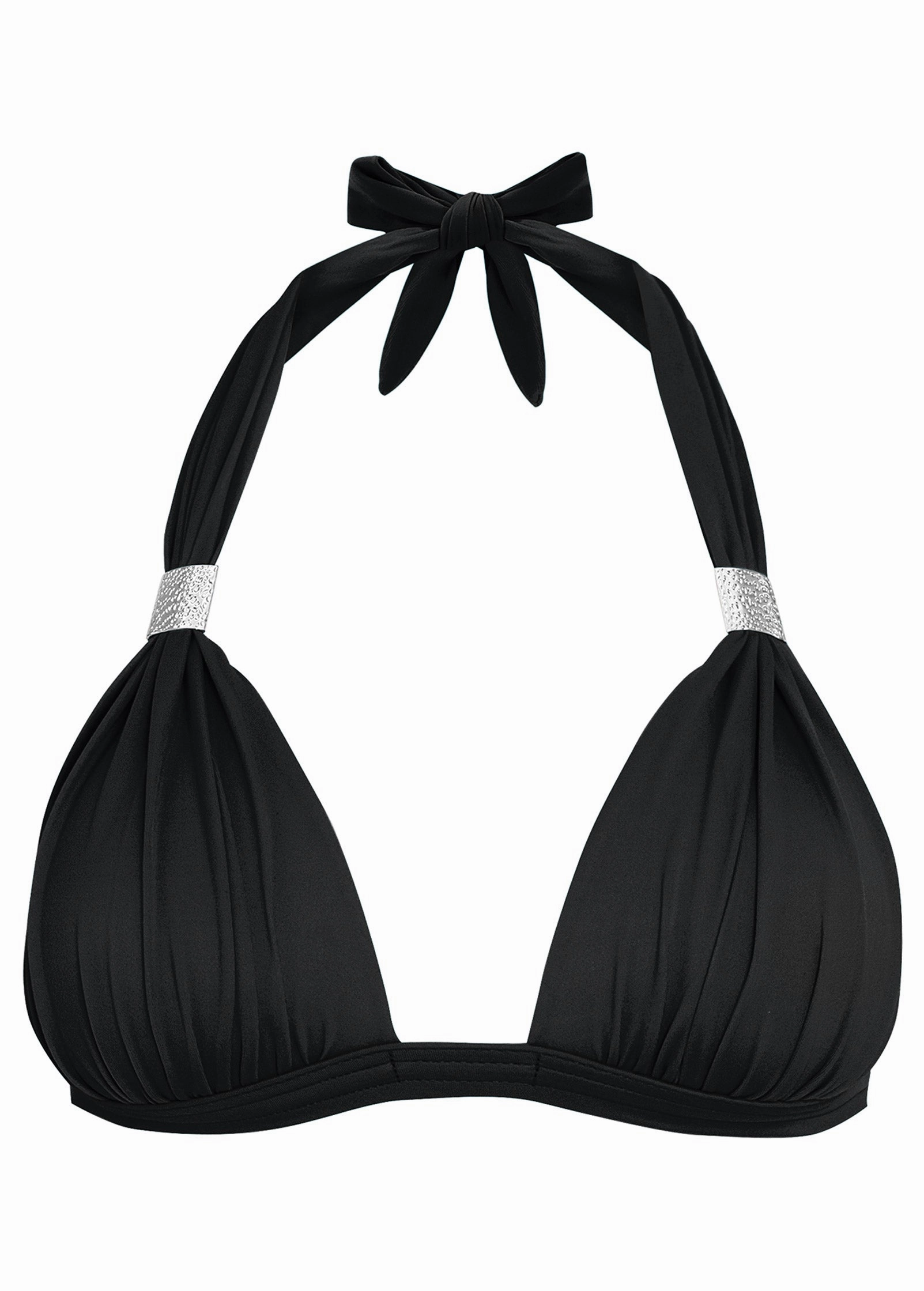 Goddess Push-Up Halter Top  - Black Beauty