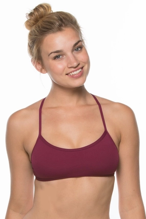 Grayson Bikini Top - Cabernet all types of swimwear, stylish swimwear for all body types