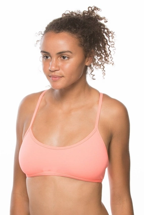 Grayson Bikini Top - Papaya mix and match bikinis, stylish women's bikini options