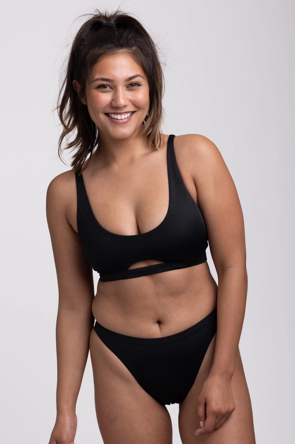 Haliewa Bikini Bottom - Black inclusive swimwear styles, all season swimwear options