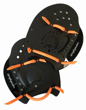 Hand Paddle - Black/Orange simply swimwear online, simply swim brand suits