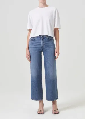 Harper Crop Mid Rise Relaxed Straight Jean in Moor