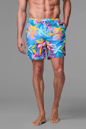 Harrison - Mens 5.5" Inseam Swim Trunk | Golden Hour men's full coverage swimwear, casual swimwear for men
