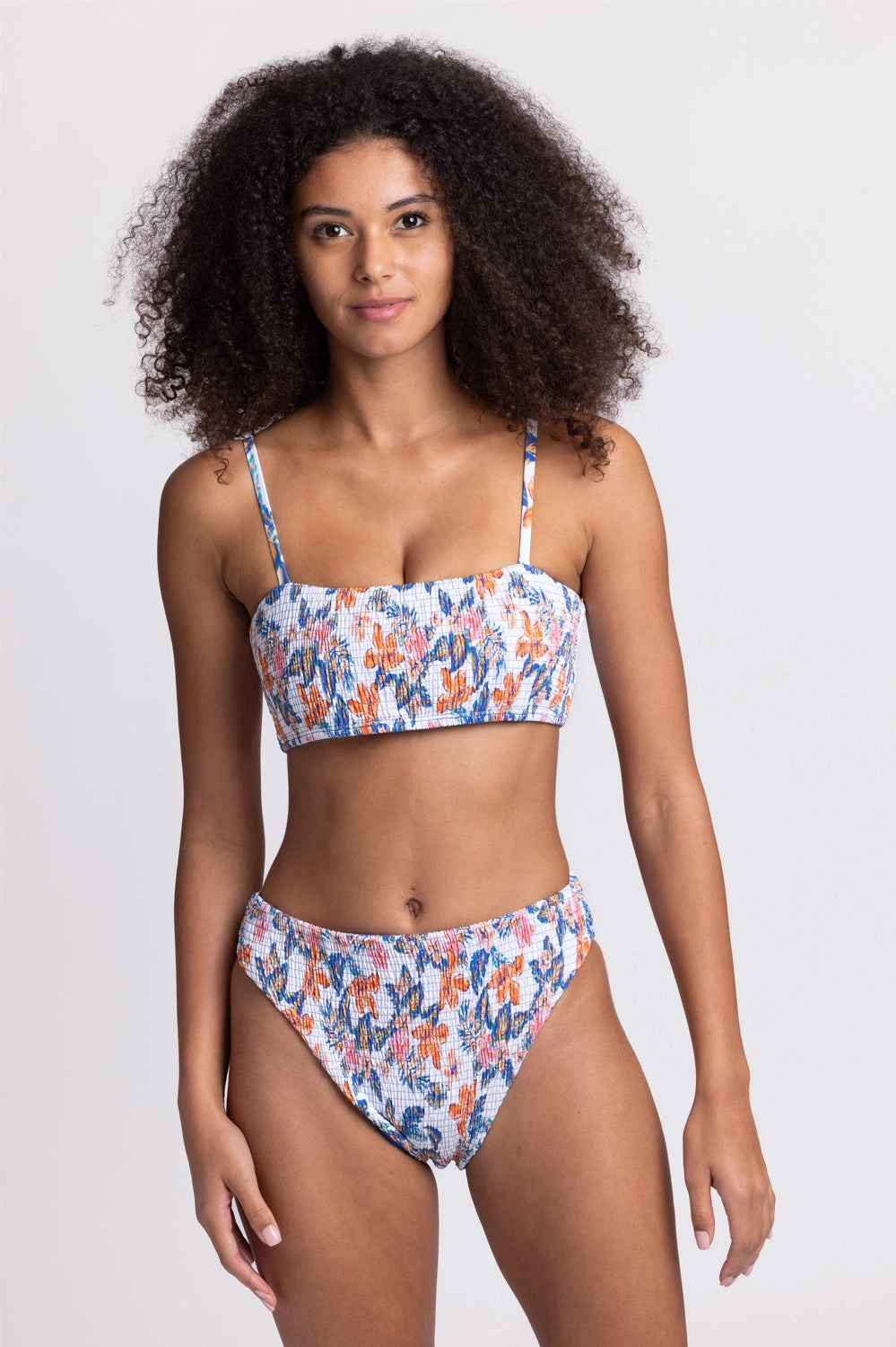 Hazel Smocked Bikini Bottom - Flora Tiki