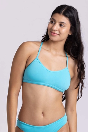 Heidi Bikini Top - Hawaii Blue mix and match bikinis, stylish women's bikini options