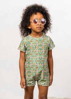 Heirloom Tulip | Mini Shorties Rashguard (Unisex) boys summer swimwear, boys rash guard swim sets
