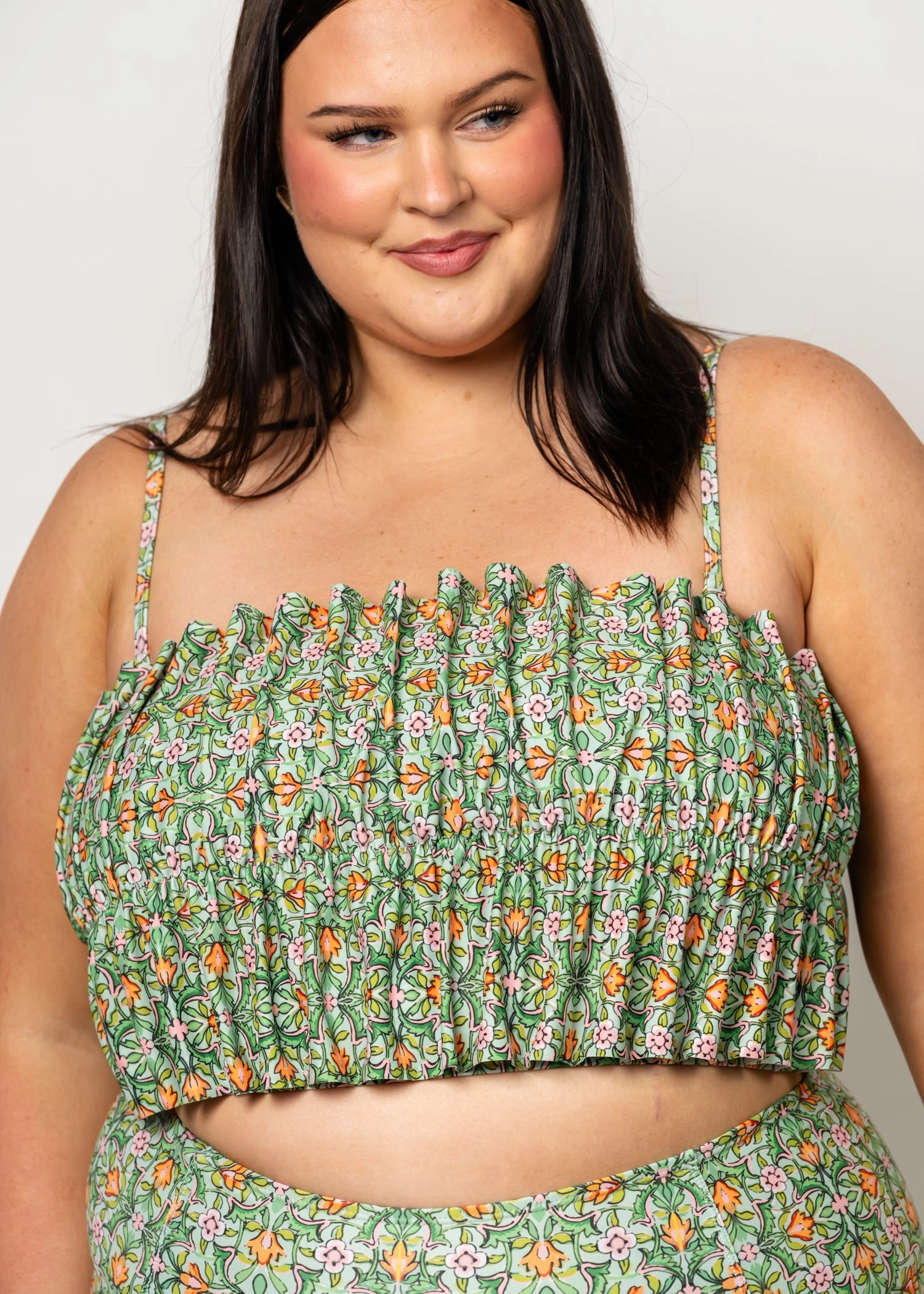 Heirloom Tulip | Oversized Ruffle Top tankini swim tops, adjustable bikini tops