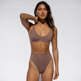 Hi Hi Bottom - Stormy sleek design swimwear for women, minimalist swim styles