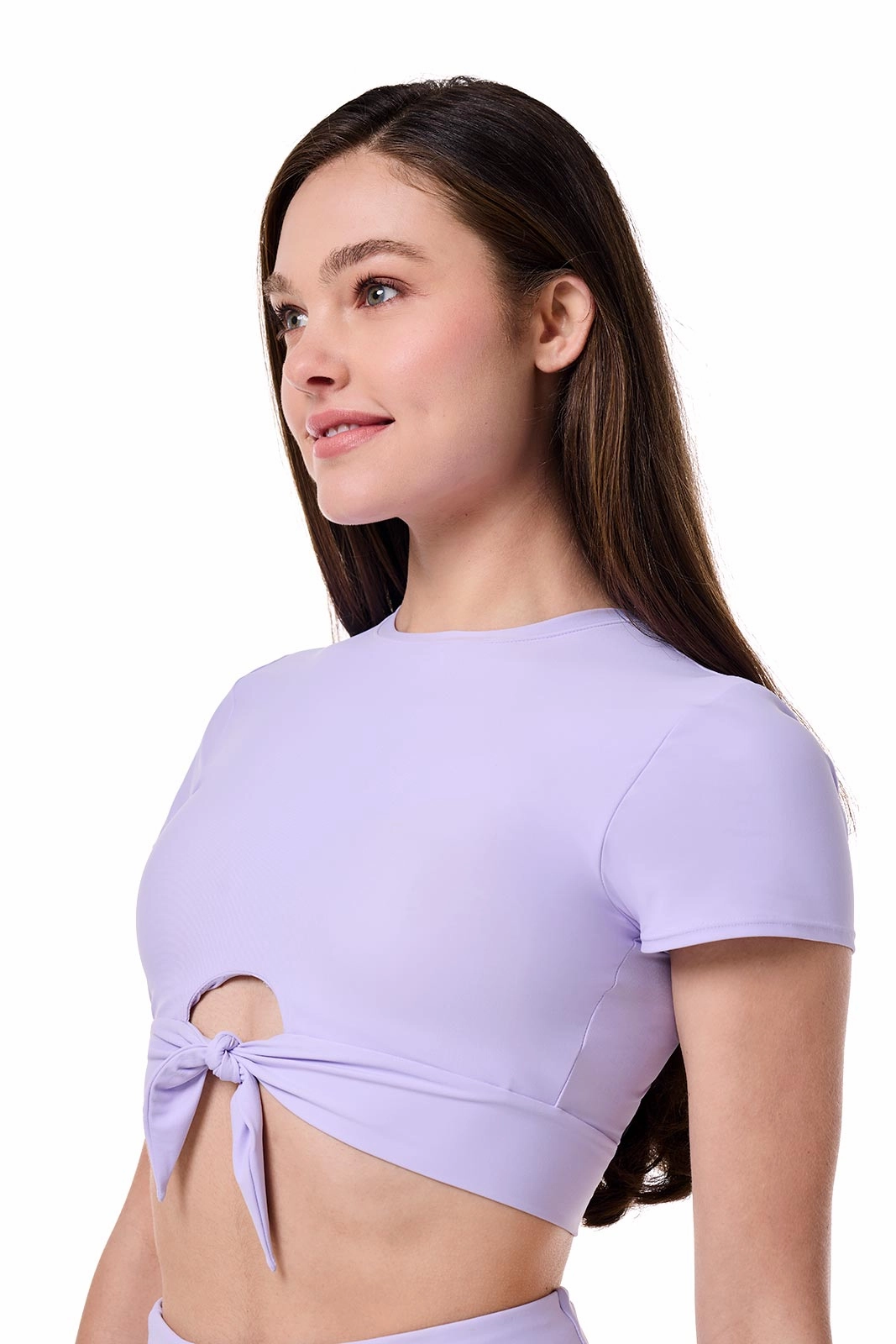 Hibiscus Island Crop Swim Tee | Lavendula